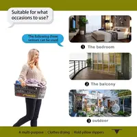 Clothes Drying Rack for Laundry Foldable, 79 inch Stainless Steel Pool Towel Rack Outdoor Free Standing Clothing Hanger Indoor 2