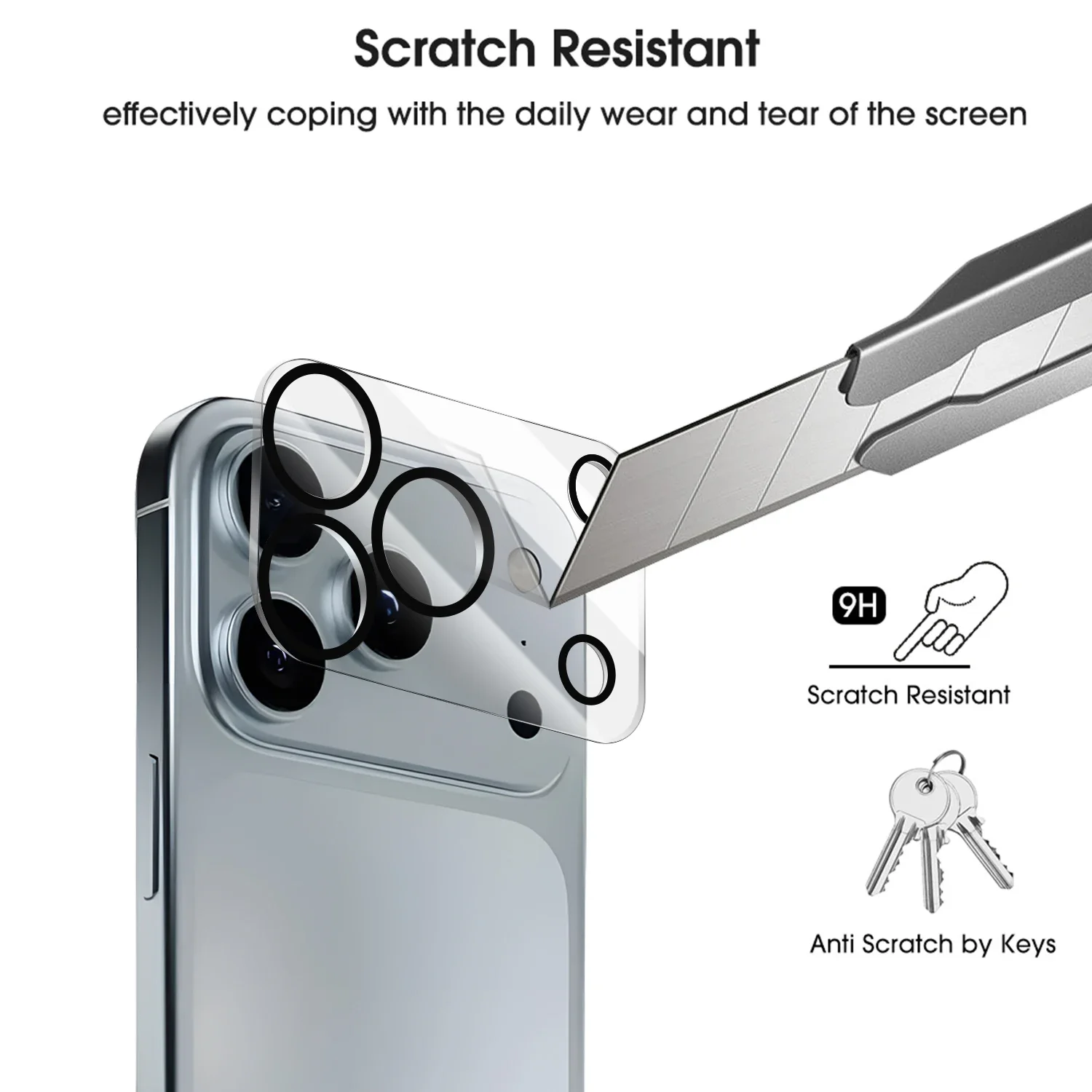 Premium HD Tempered Glass Camera Lens Protector - 1-5 Piece Set