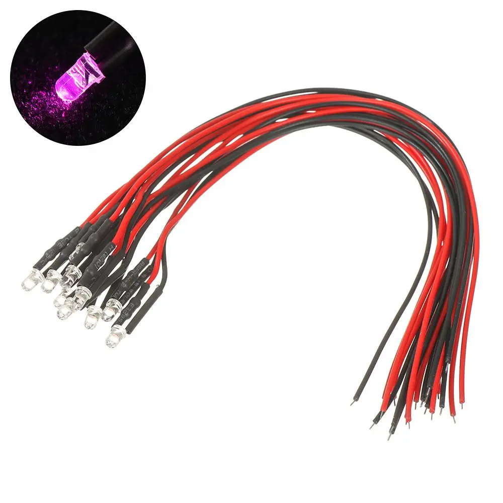 10 Stück 3 mm 12 V LED-Licht Rot Weiß Gelb für 1/10 RC Crawler 1/14 Tamiya RC Truck Drift Car Truck Toys SCX10 SCANIA G63 – Detail 4