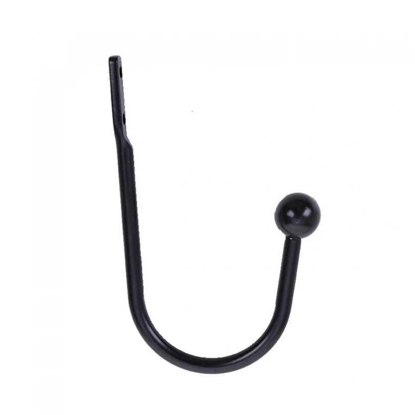 6.3 Inch Made Aluminum Alloy Black Wall Mounted Curtain Hook for Fabric Curtains Heavy Duty Hanging Hook gardman hanging basket heavy duty swivel hook