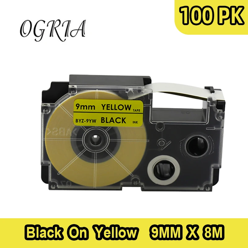 

OGRIA 100 PK Multicolor For Casio XR-9WE XR-9WE XR-9WE XR-9RD XR-9YW XR-9YWCompatible for KL-60 KL-60SR KL120 EZ Label Maker