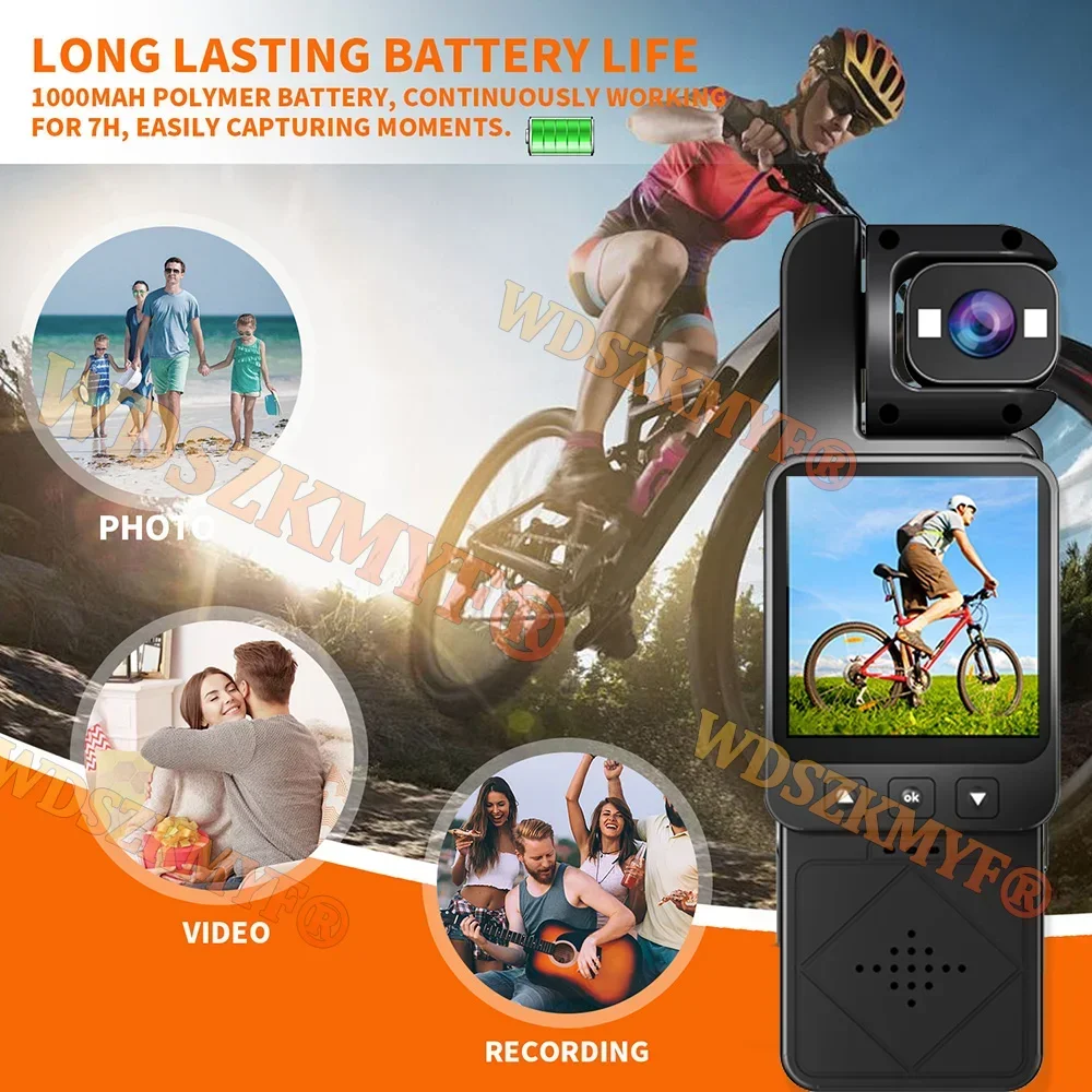 FHD 1080P WIFI Sports Camera Digital Video Outdoor Mini Camera DV Portable Handheld Law Enforcement Recorder 360° Rotatable Lens
