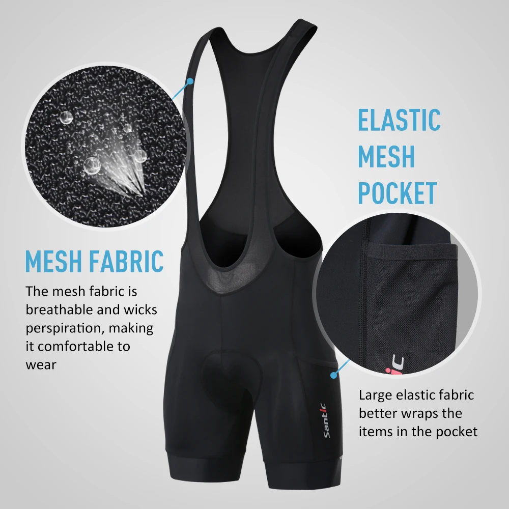 Santic 2025 Cycling Set for Men Summer Short Sleeve MTB Cycling Jersey Padded Bib Shorts Quick Dry Breathable Bicycle Clothing 3