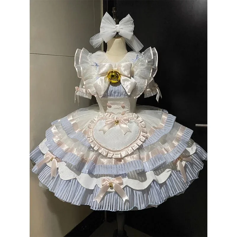 

[]Magical Girl Bell Maid Lolita One Piece JSK Cute Super Sweet Soft Girl Princess Dress