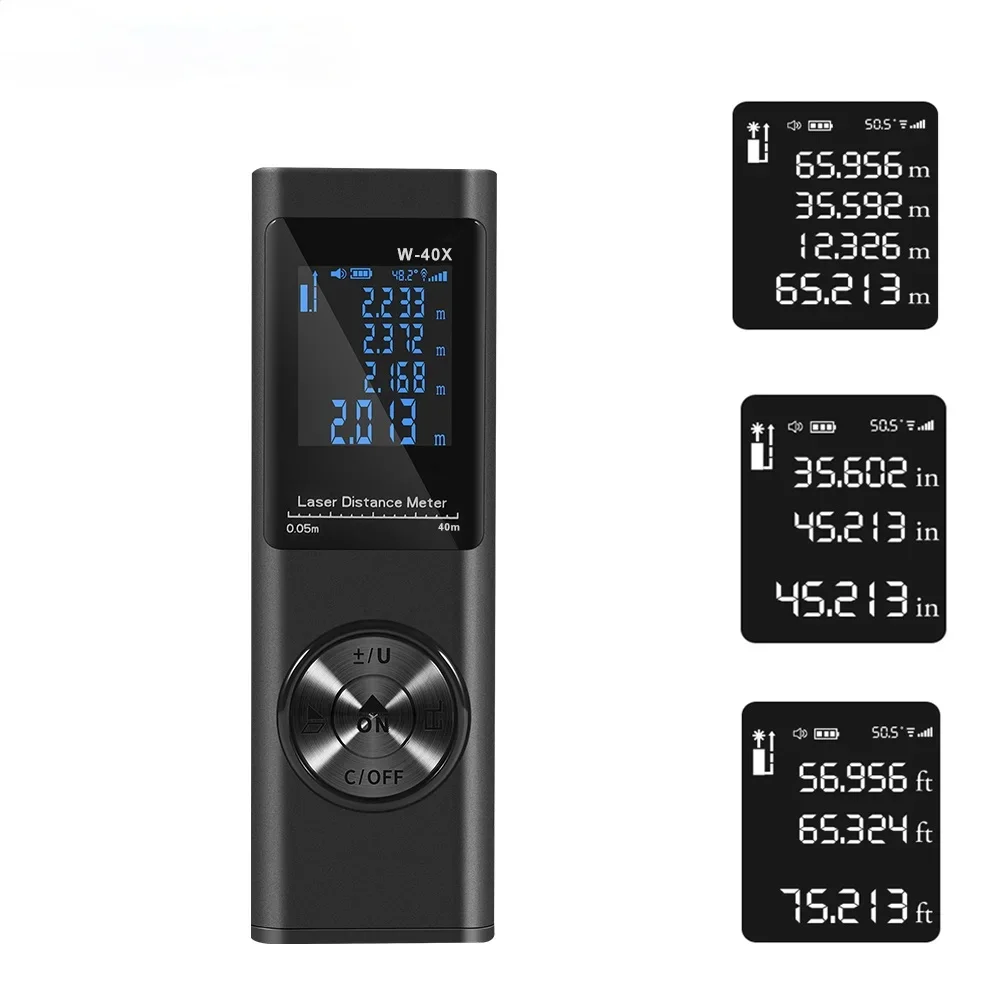 40M Laser Rangefinder Digital Rangefinder Angle Measurement Mini Pocket Measuring Instrument