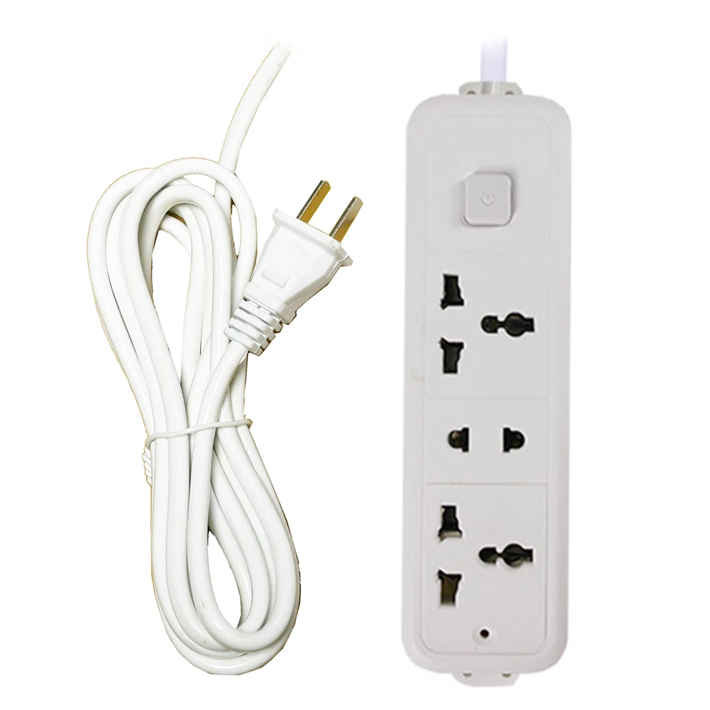 Universal EU UK US Power Strip Outlet Converter 3/4 way US EU Power Charger Port  Adapter Extension Socket with Switch 10A 3m