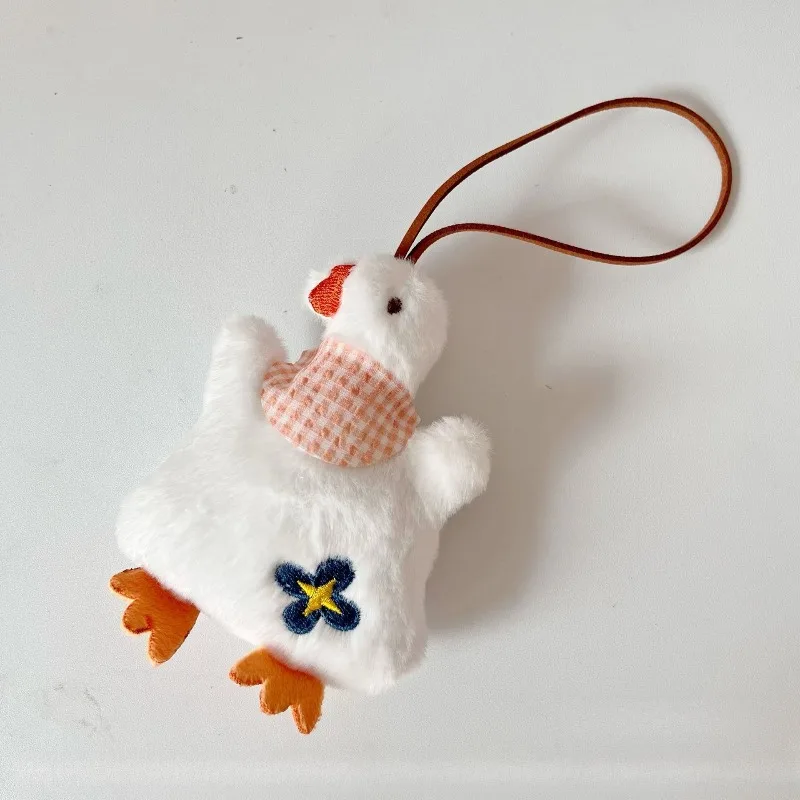 Creative Cartoon Big White Goose Plush Pendant, Cute Doll Hanging Accessories, Gifts Suitable for Going Out and Matching Bags