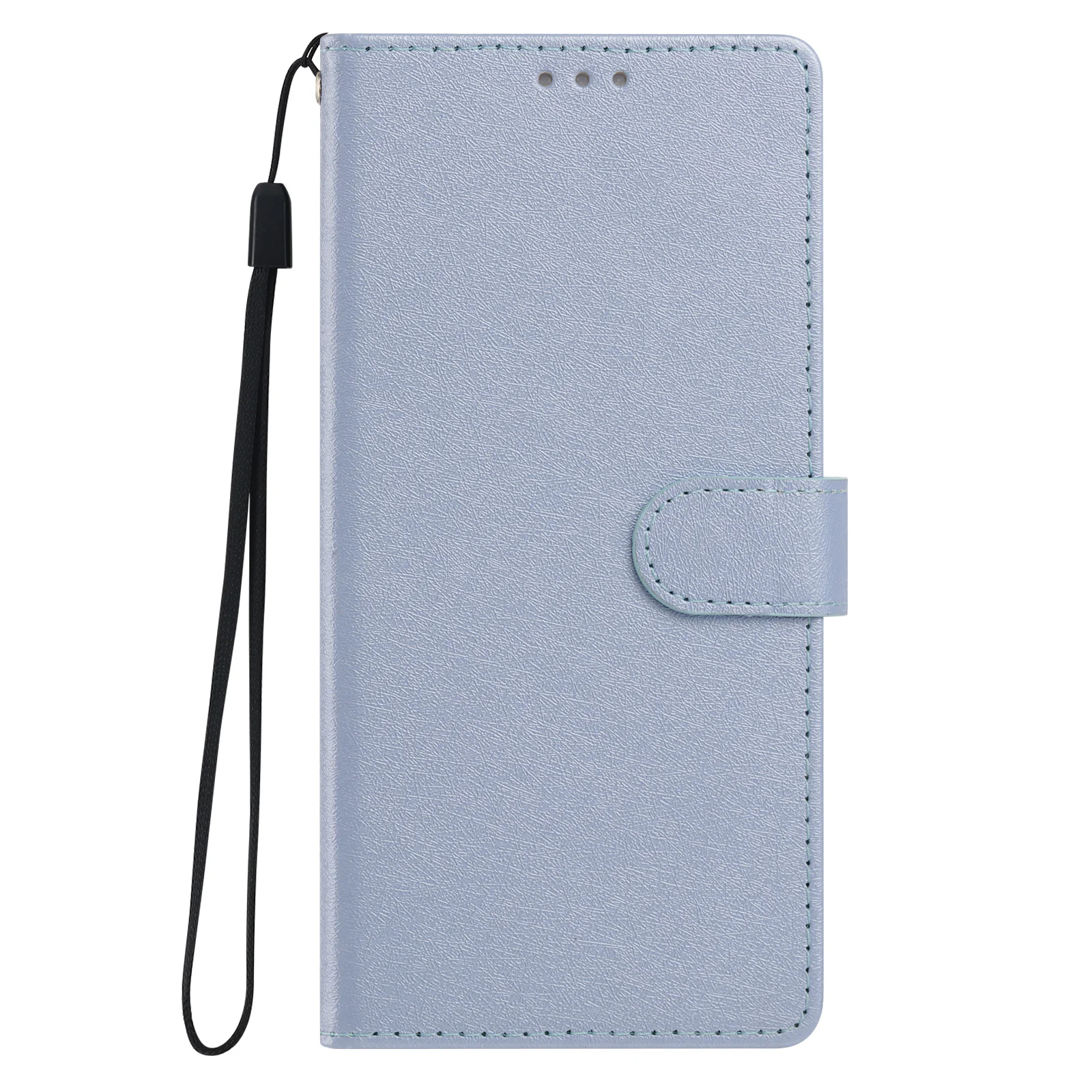 Elegant Leather Magnetic Wallet Phone Case with Card Holder & Kickstand Strap - Book Style Silk Cover