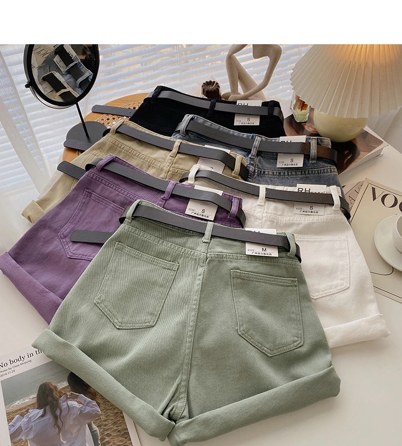 keiki kona shorts Ashgaily 2022 New High Waist female Fashion Casual Summer Cool Women Denim Shorts Wide Leg Hollow Out Plus Size Jean Shorts leather shorts