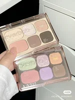 Everbab Six-Color Eyeshadow Palette Matte Blush Highlight Earth Eyeshadow Makeup 1