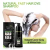 400ml 1pcs Plant Hair Dye Dyeing and Protecting One Covering White Hair Combing Black Men and Women Natural Black Dyeing Cream 5