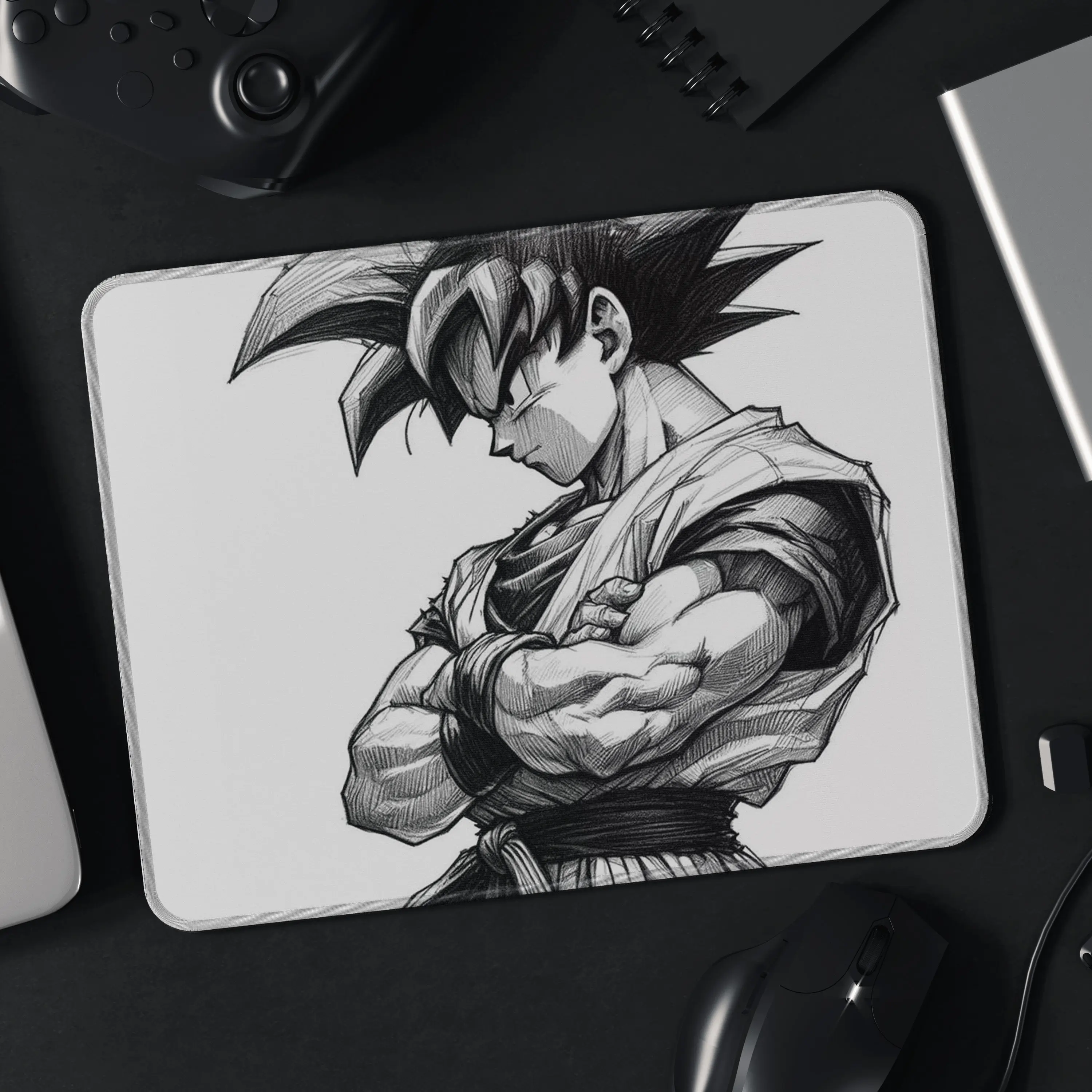 소년 사무실 고화질 애니메이션 드래곤볼 프린팅 가죽 마우스 패드 새로운 손오공 게임 게이밍 마우스 패드 베지터 테이블 매트