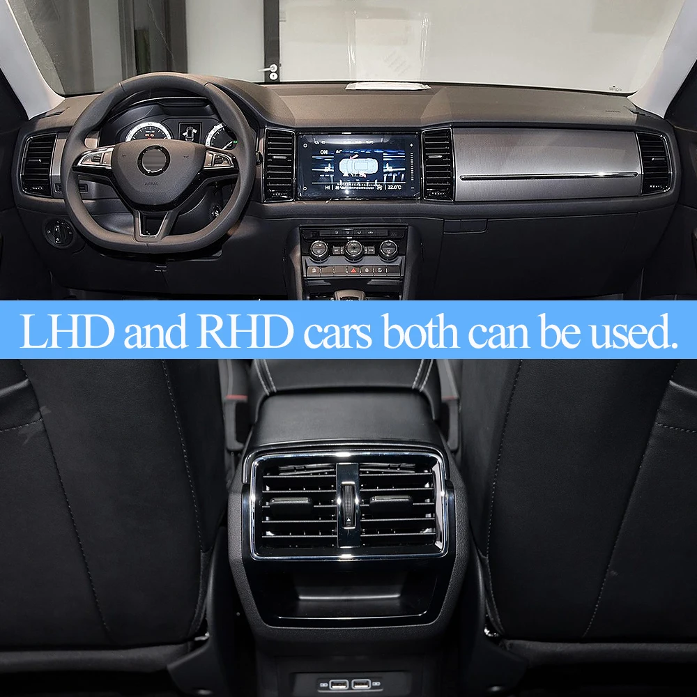 Skoda Kodiaq 2016-2022 56G819701,56G819203 용 전면 후면 대시 보드 왼쪽 오른쪽 중간 에어컨 AC 벤트 그릴 어셈블리