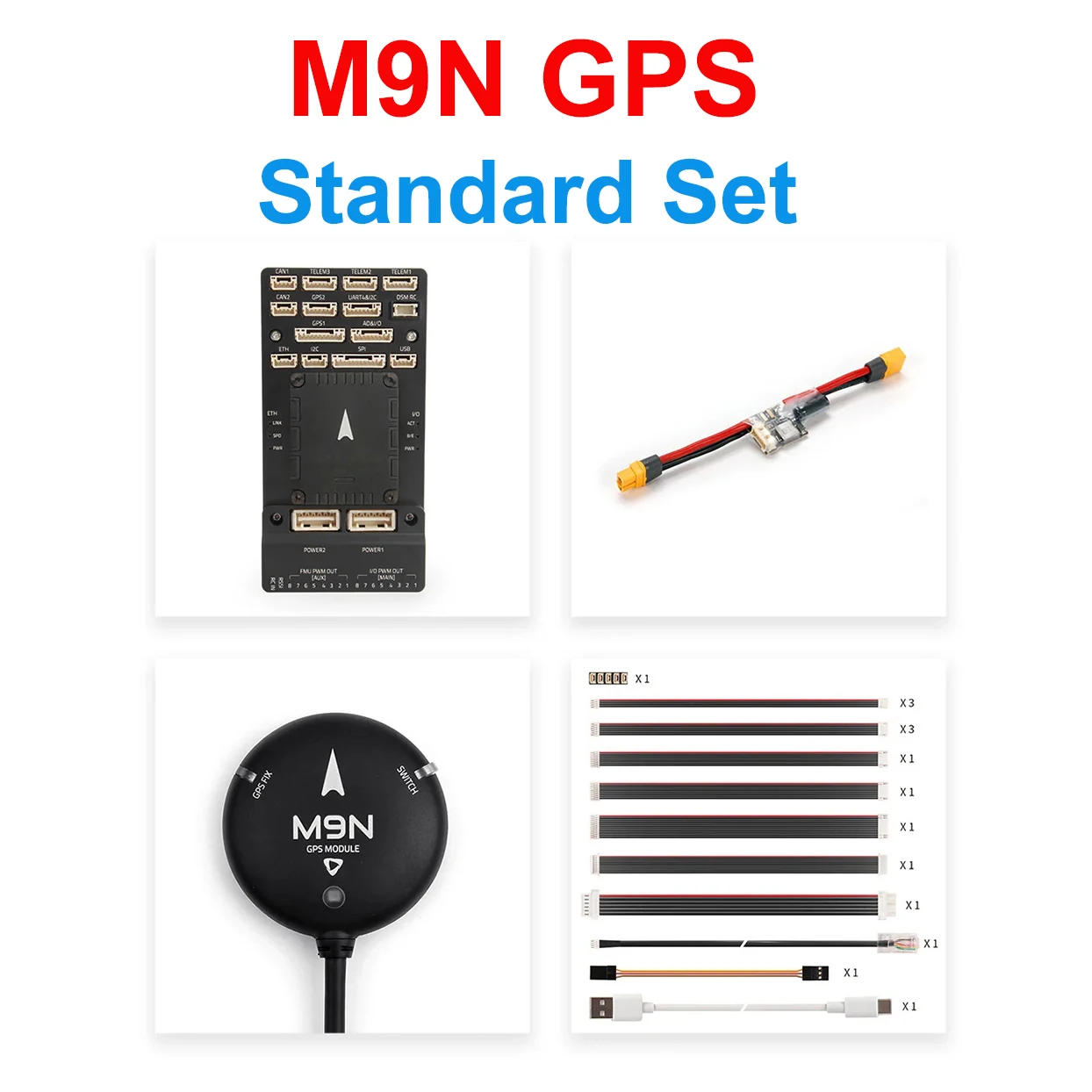 

ShenStar для Pixhawk 6X STM32H753 модуль контроллера полета стандартная база/мини база PM02D M9N/M10N GPS для радиоуправляемого квадрокоптера самолета