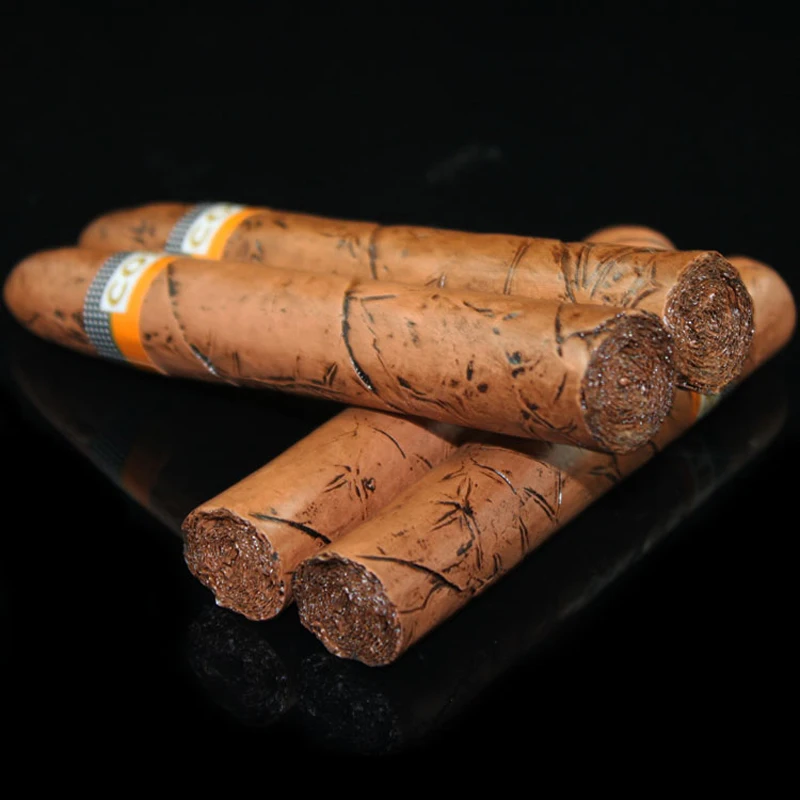 Resin plastic cigar decoration Realistic Simulation Fake 3 Size Cigars Props Cigar Model 2