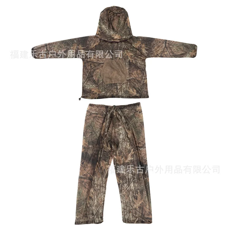

Camouflage Fishing Outdoor Picking Bionic Clothes Adventure Camping Mountaineering Mesh Hooded Anti Mosquito Suit Bee Keeping
