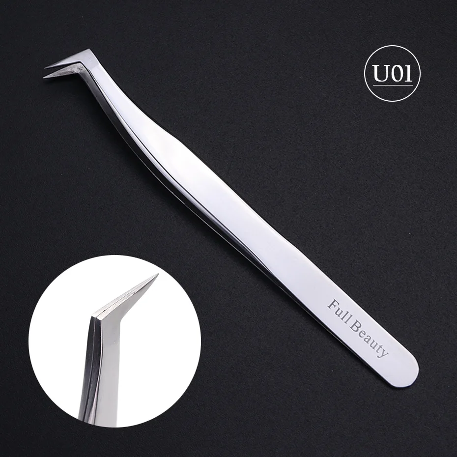 1pcs Professional Stainless Eyebrow Tweezer Forcep Eyelash Extension Clip Trimmer High Presicion Tweezers Makeup Tool LYU01-05-1 4