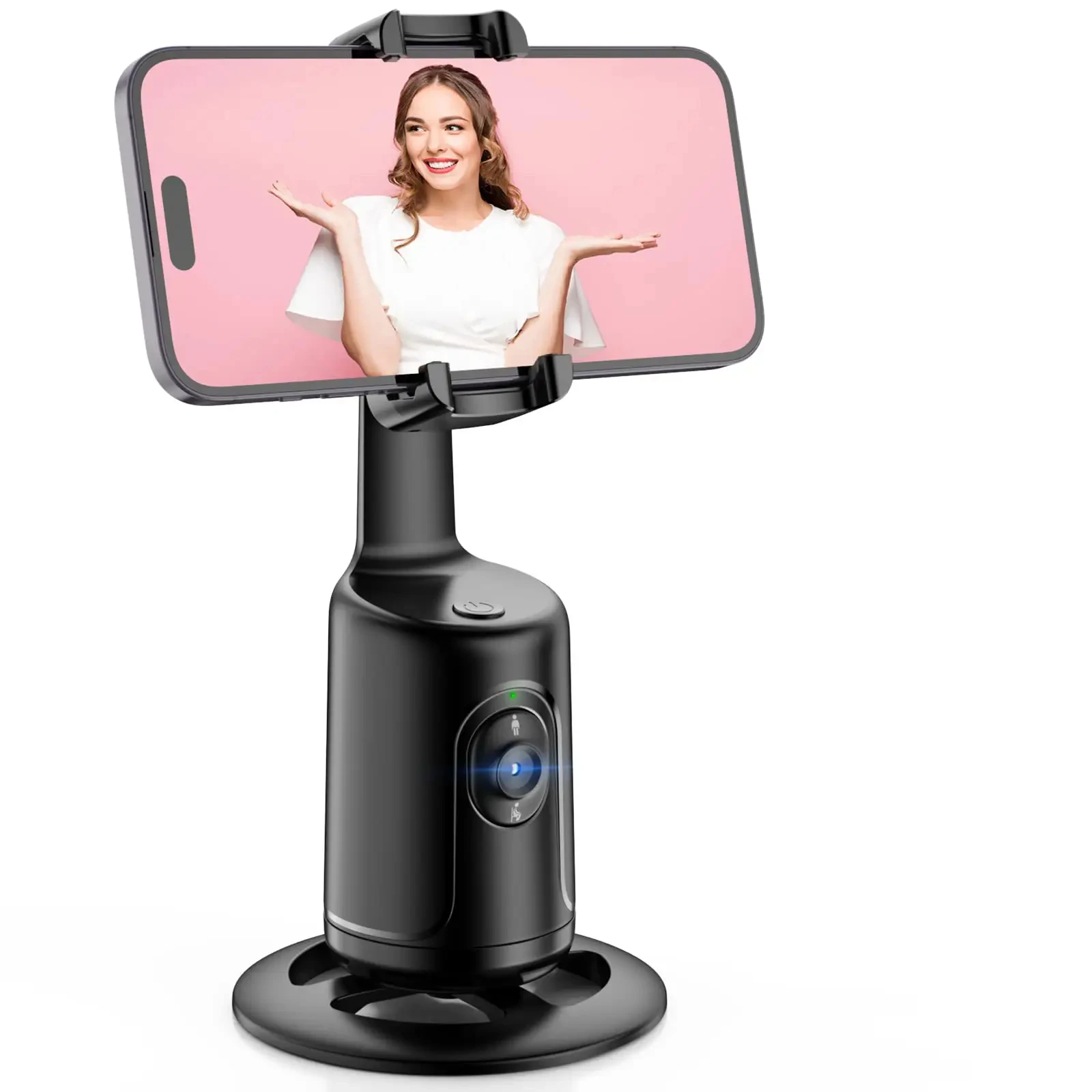 Selfie Stick Tripod Intelligent Ai Mini Selfie Stick Automatic Face Tracking Shooting 360 Degree Rotation Follow Live Phone Holder Gimbal