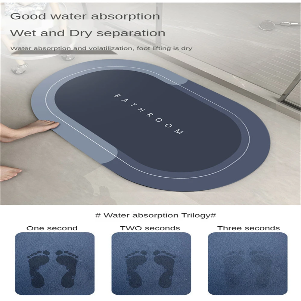 1pc Simple Style Water-absorbing, Anti-slip, Quick-drying Diatom