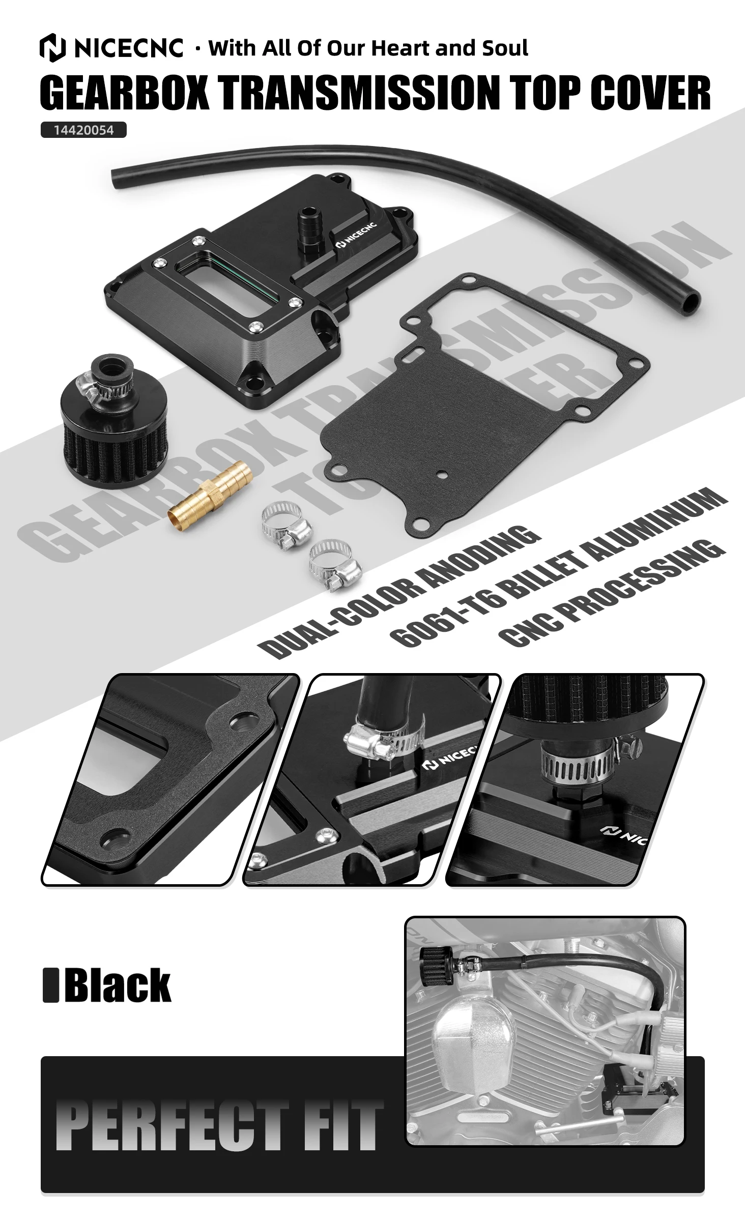 Für Harley Street Glide FLHX 2006–2015, belüftete Getriebe, obere Abdeckung, Road Glide Custom FLTRX Ultra FLTRU Road King FLHR Police – Detail 1