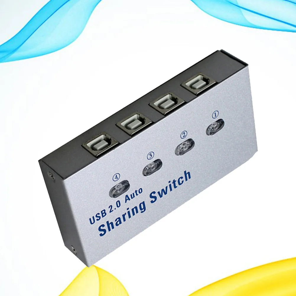 프린터 스캐너 다기능 장치용 USB 2.0 4포트 공유 박스 자동 선택기 Windows 호환