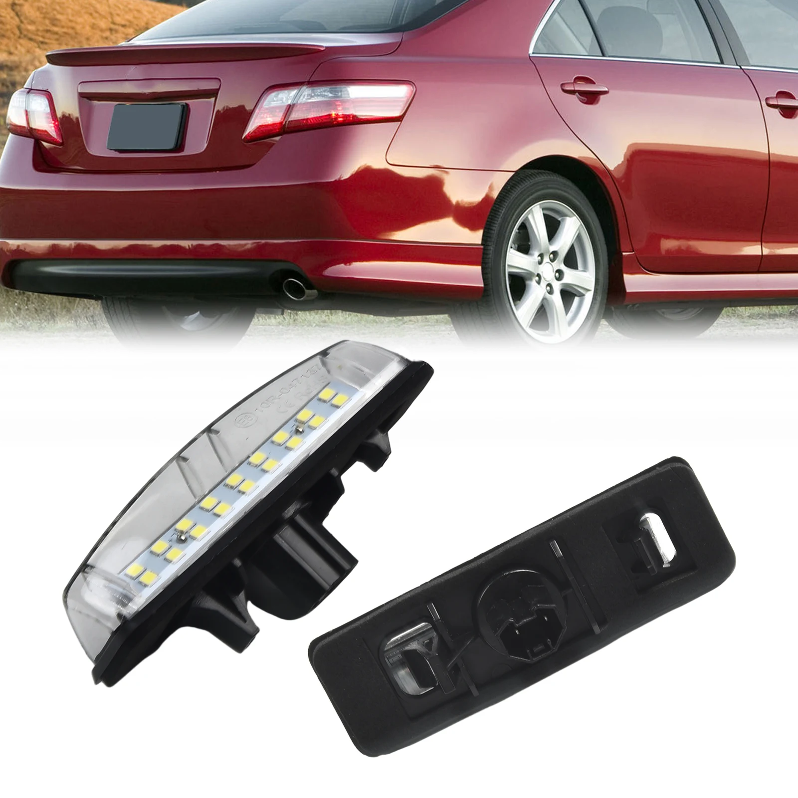 

2Pcs Car License Number Plate Light Lamp 12V License LED Plate Light For Toyota 2002-2011 White Light 8127130290