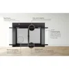 Fireplace Glass Door Large Black Bi-fold Doors Standard Mesh Panel 180 Degree Open Alloy Steel 43.5"L x 33"W Easy Grip Handles 5