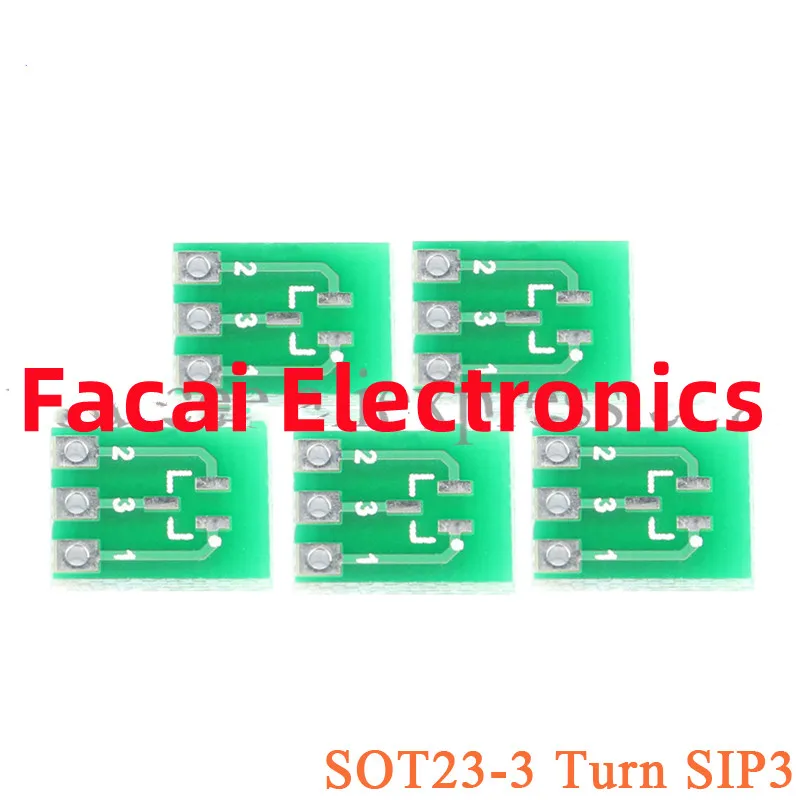 SOT23 SOT23-3 tour SIP3 double face SMD tourner vers DIP SIP3 adaptateur convertisseur plaque SOT SIP IC prise PCB carte kit de bricolage 50/20/10 pièces