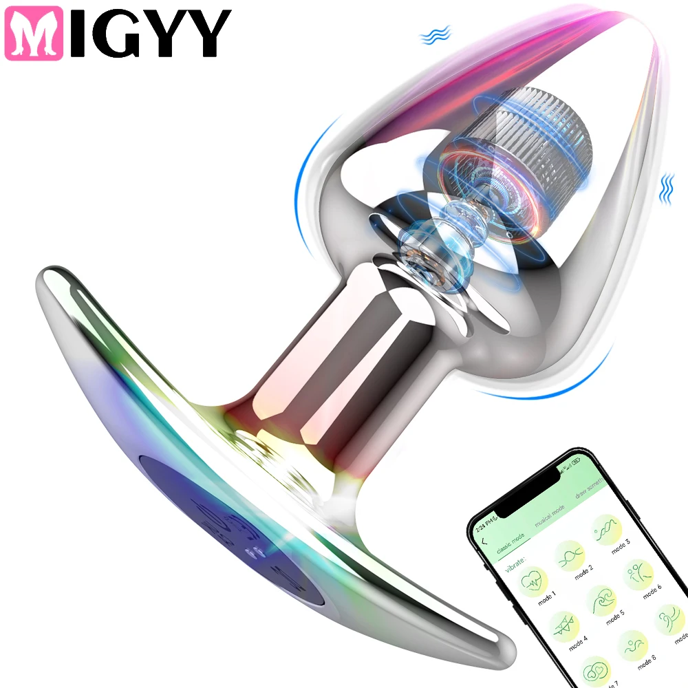 Bluetooth Anal Vibrator Butt Plug Prostata-massagegerät Weibliche Masturbator Dildo Erwachsene Sex Spielzeug Für Frauen Männer Homosexuell APP Fernbedienung 1