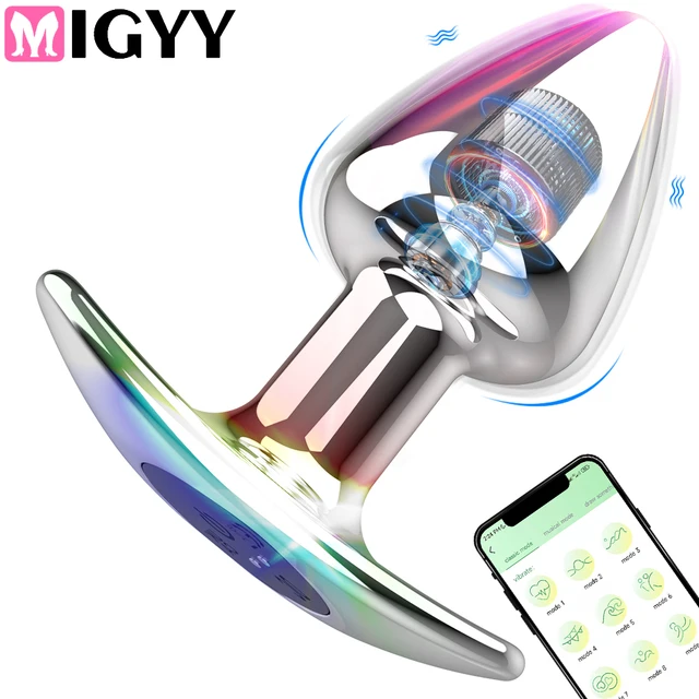 Bluetooth Anal Vibrator Butt Plug Prostata-massagegerät Weibliche Masturbator Dildo Erwachsene Sex Spielzeug Für Frauen Männer Homosexuell APP Fernbedienung 1
