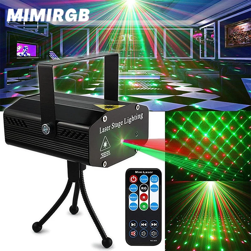 Mini Luce Laser A Controllo Vocale Cielo Stellato Luce Laser Ktv Stage Equipment Pattern Light Flash Bar Light
