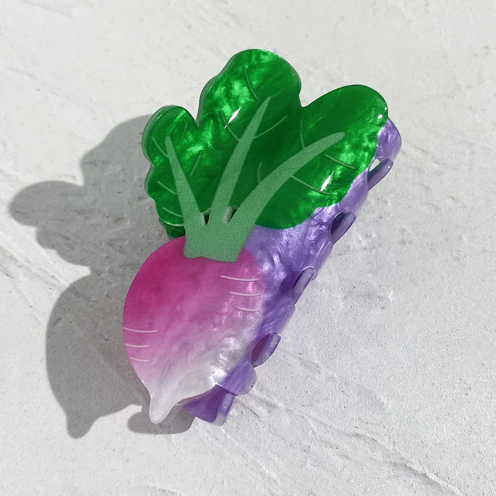 Mode Karotten form gedruckt Hai Haars pange Klaue für Frauen Mädchen kreative Haars pangen Hai Haarnadel Haarschmuck Geschenke
