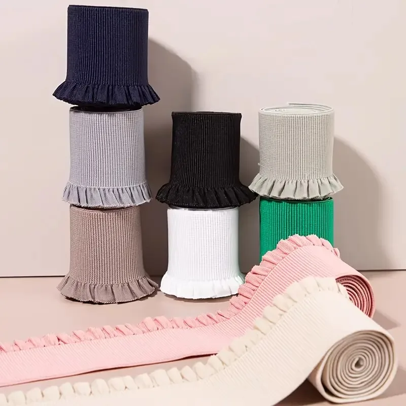 Elastic Lace Fabric Trim Ribbon - Decorative Stretch Band