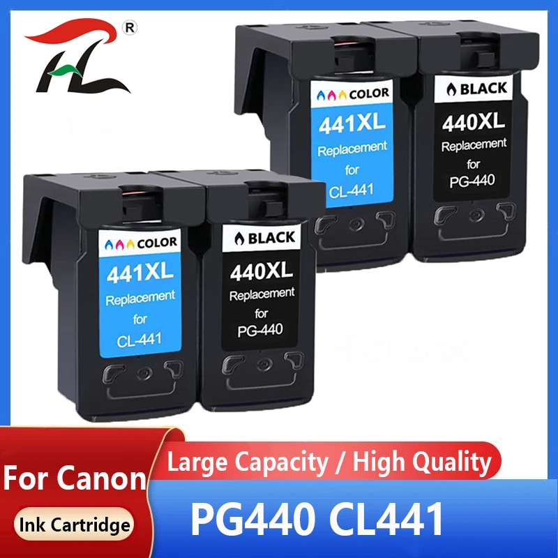 

4PK PG440 CL441 Ink Cartridge Replacement for Canon PG 440 CL 441 440XL Ink Cartridge for Pixma MG4280 MG4240 MX438 MX518 MX378