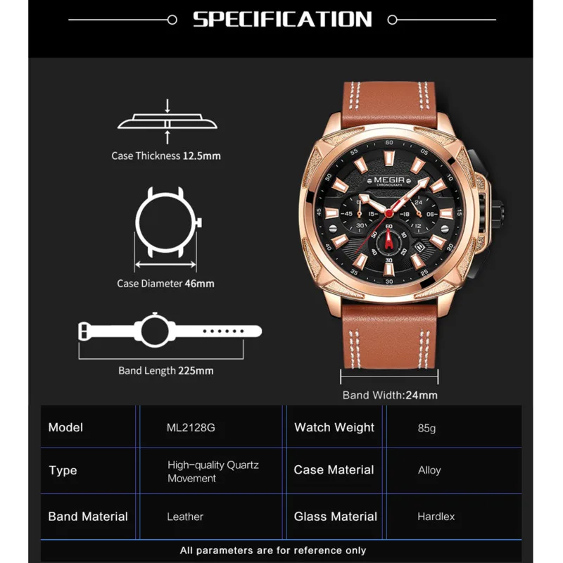 Quartz Watch For Men Fashion Military Sport Watch Mens Waterproof Date Wristwatch Quartz Casual Wrist Watch Chronograph Clock