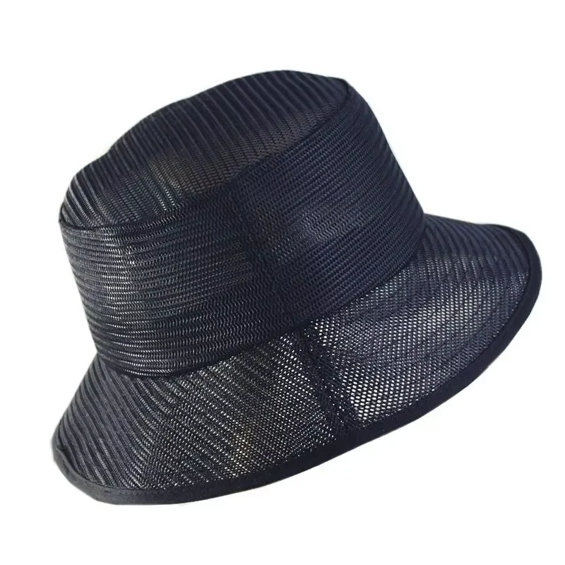 Summer Full Mesh Fisherman Hats for Men Wide Brim Hat Men's Cap