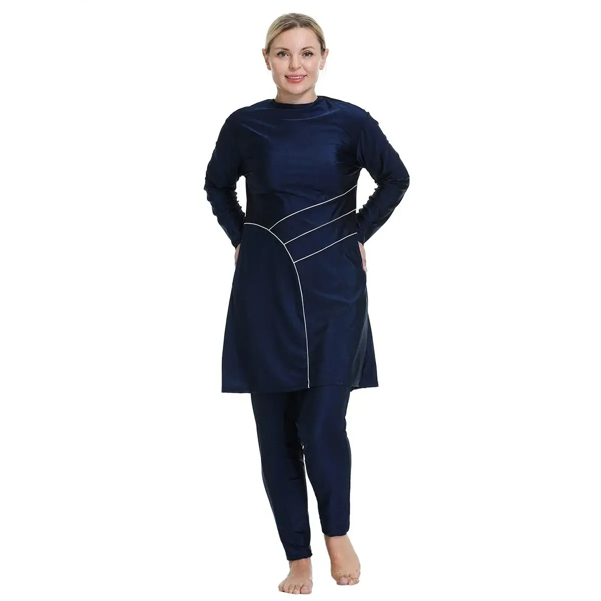 Burkini Big Yard Muslim Swimsuits for Women Quick Dry Conservative Swimwear Set Djellaba Plus Size Women Burkini Islamique