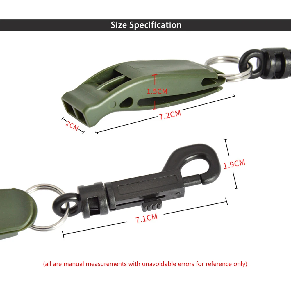 Dual Frequency Emergency Whistle One-piece Design Sos Whistle Loud Voice High Low Audio Strong Penetration Diving Rescue