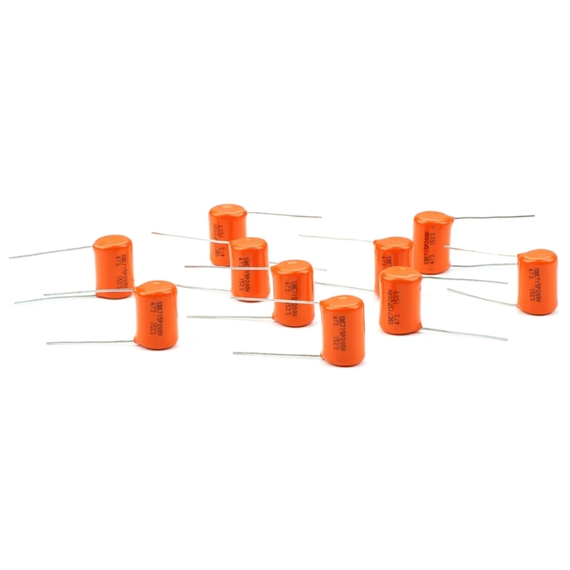Guitar Tone Capacitors 10Pcs Orange Drop Capacitors Tone Caps 200V 715P .047uf Electric Guitar Capacitor