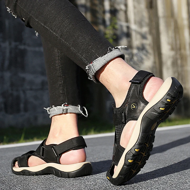 Men's Casual Beach Sandals With Breathable Quick-dry Soft Sole_voghion.com
