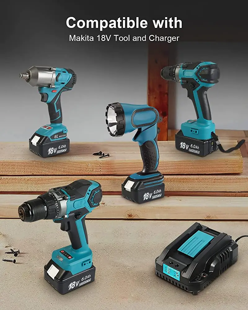 For Makita 18V Battery 6Ah Lithium Battery For Makita Drill For