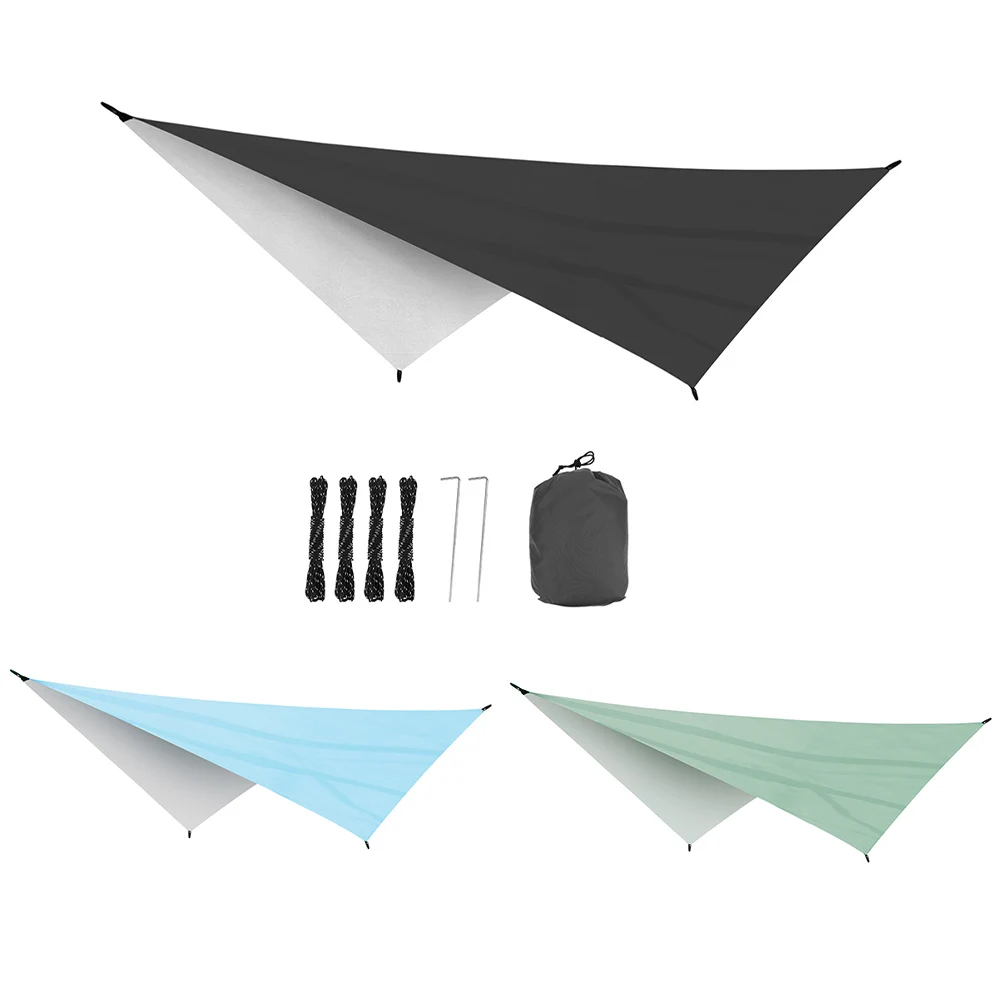 

340*260cm Rhombus Waterproof Tarp Tent Shade Awning Canopy Accessories For Camping Garden Awning Canopy Beach Mat Simple Tent