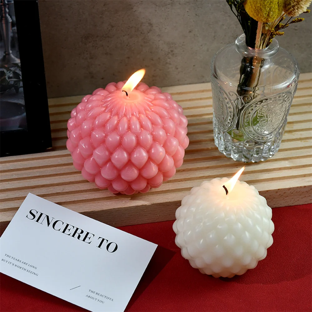 Spherical Silicone Candle Mold DIY Round Ball Aromatherapy Soap Candle Making Supplies Plaster Epoxy Resin Mold Crafts Ornament