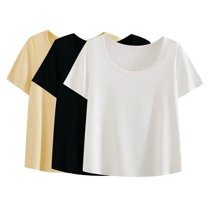 Women's Plus Size Cooling Crew Neck T-Shirt - Breathable Regular Fit Short Sleeve Top, Premium Soft For Spring Summer Comfort