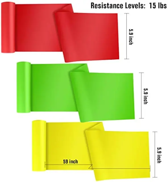 Resistance Bands, Elastic Exercise Bands for Working Out, Physical Therapy, Recovery, Yoga, Pilates, Strength Training 2