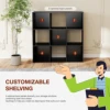 JHK 9 Cube Storage Organizer Wooden Shelf Bookcase Open Bookshelf for Display Storage Bookcase