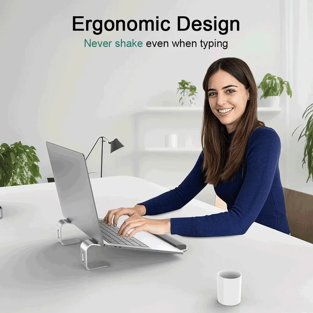 Ergonomic Laptop Stand Aluminum Alloy Laptop Stand Aluminum Portable for Base with Wrist Pad