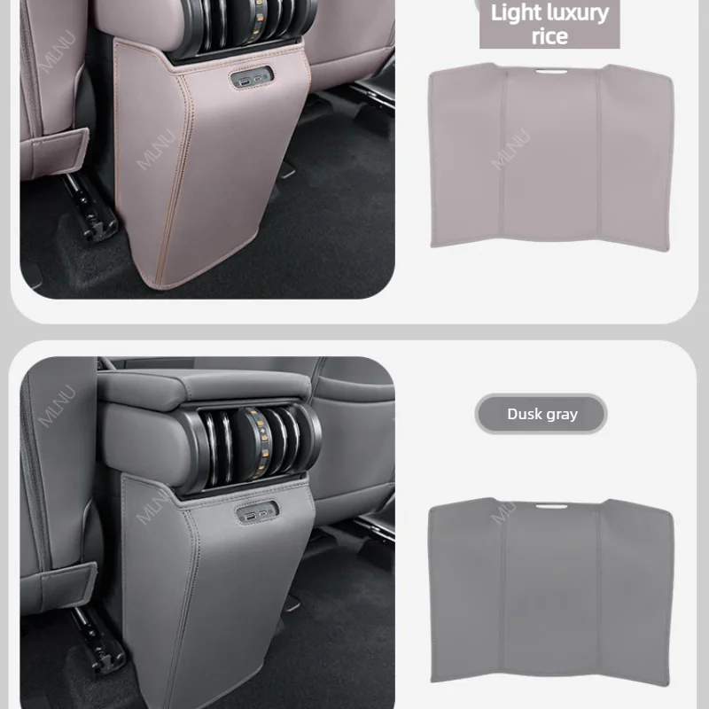 BYD 아토 3 (Evo)용 뒷좌석 에어컨 통풍구 가죽 킥 매트, 액세서리 2026/2025 ABS, 방수 두꺼운 쿠션 접착식 2022-2024