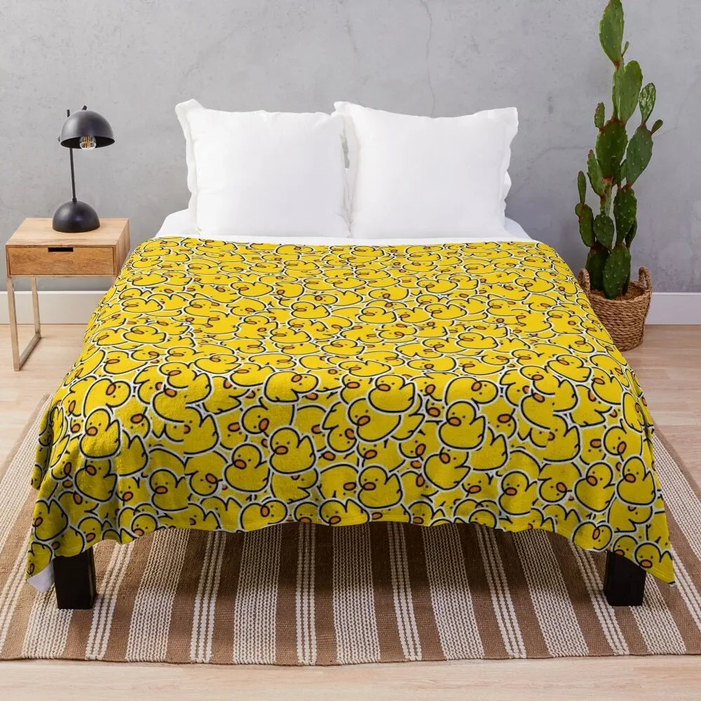 

A big Bunch of yellow rubber ducks Throw Blanket Bed linens Hair Winter beds Multi-Purpose warm winter Blankets