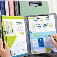 

A4 Manager File Folder Organizer Double Clips Test Paper Storage Folder School Writing Pad Clipboard Office Supplies Stationery